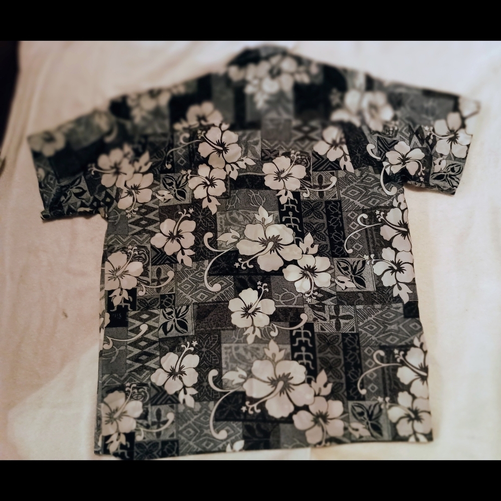 Men's Floral Patchwork Button Down Shirt - image 3